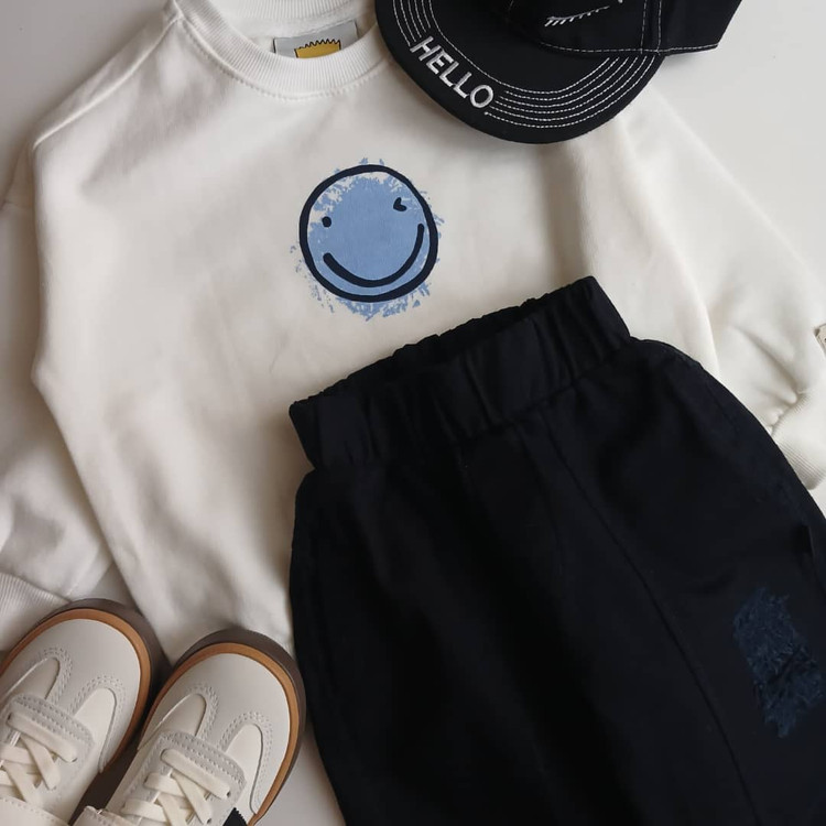 ست بچگانه دورس و شلوار بیرونی لبخند